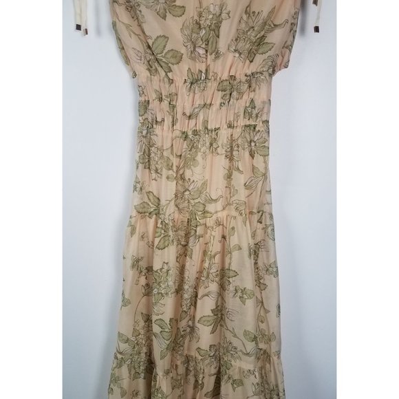 Mon Renn Women's Sz. 2 Wildflower Cut Out Tiered Chiffon Maxi Dress NWT - Picture 15 of 16